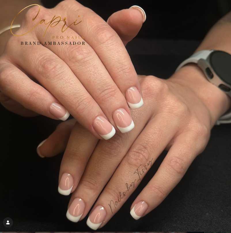 Classic French Manicure with Pristine Cuticle Work